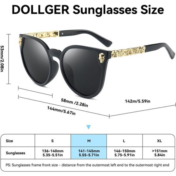 Rimless Skull Design Cat Eye Sunglasses UV400 Protection main image 4